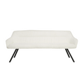 Giga Meubel - Eetkamerbank Bouclé Wit - 190x61x83cm - Bank Plooi