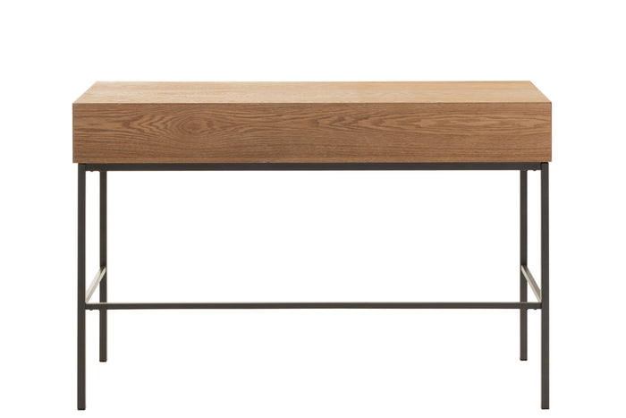 J-Line console 3 Laden - hout|metaal - naturel