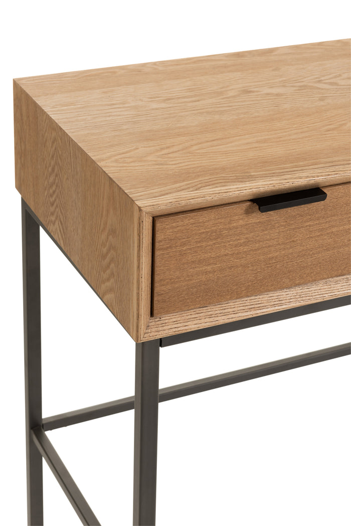 J-Line console 3 Laden - hout|metaal - naturel
