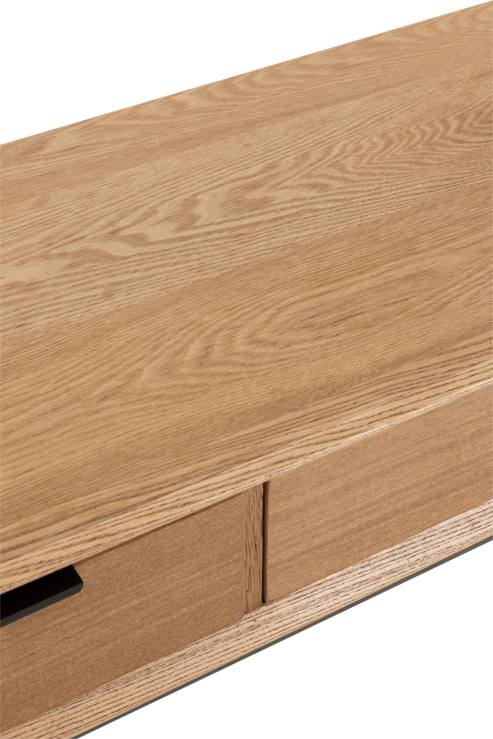 J-Line console 3 Laden - hout|metaal - naturel