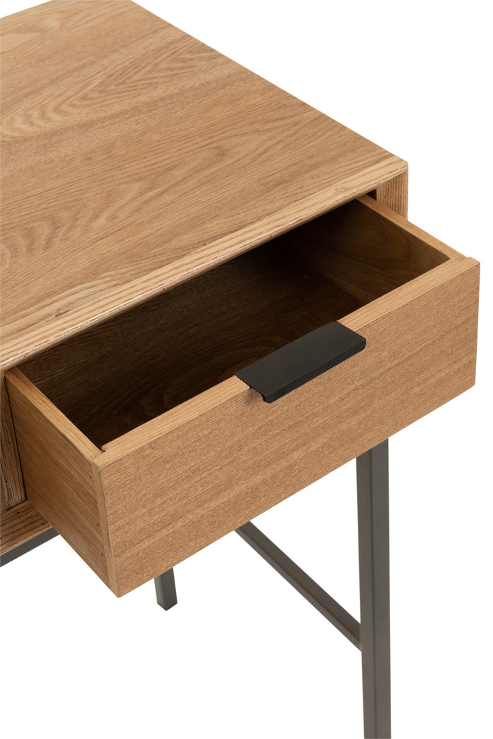 J-Line console 3 Laden - hout|metaal - naturel