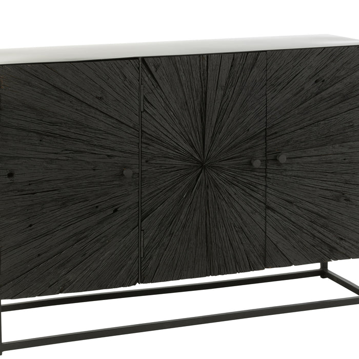 J-Line kast Shanil - hout|ijzer - zwart