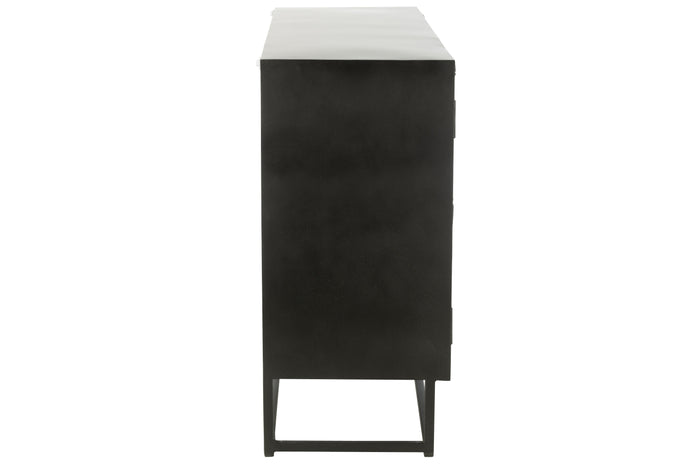 J-Line kast Shanil - hout|ijzer - zwart