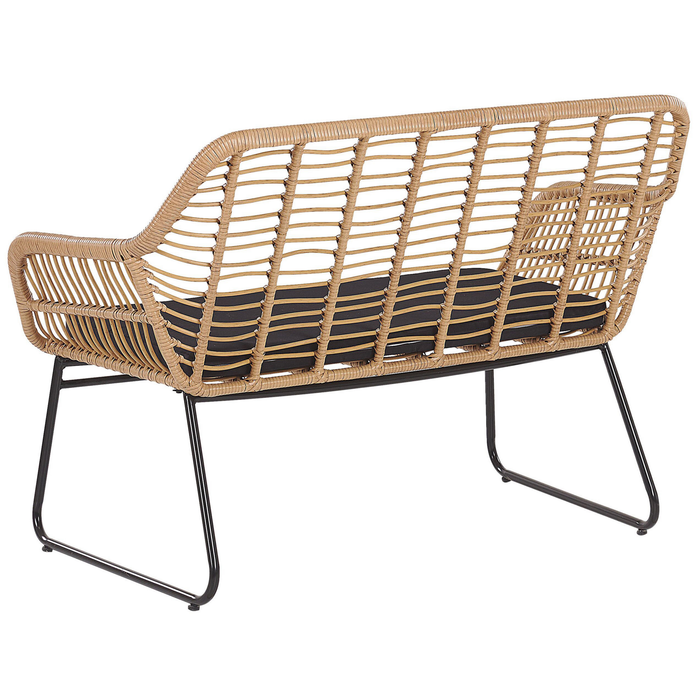 Beliani - MINORI - Loungeset voor 4 - Natuurlijk - PE rotan