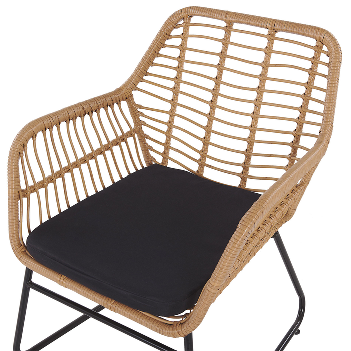 Beliani - MINORI - Loungeset voor 4 - Natuurlijk - PE rotan