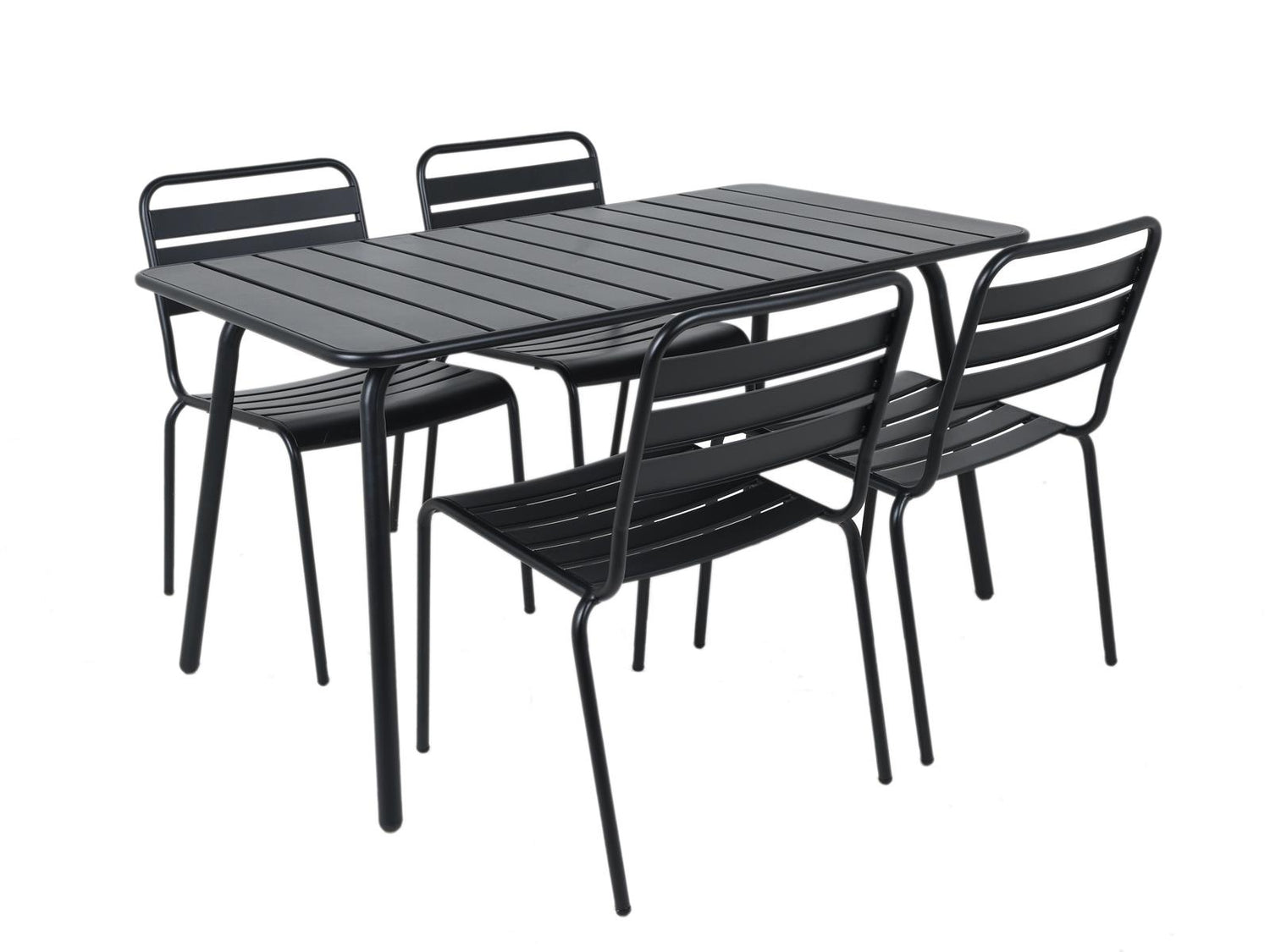 Metalen tuinset Max zwart 150 cm