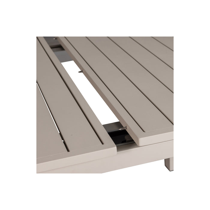 WOOOD Mobile Uitschuifbare Tuintafel - Aluminium - Zand - 79x240x100