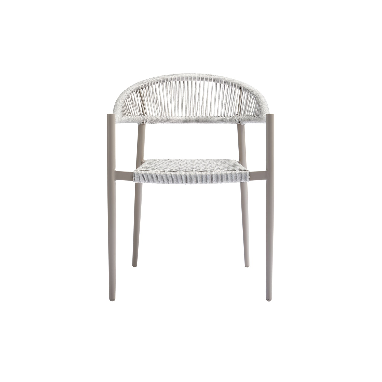 WOOOD Yellow tuinstoel - Touw|Aluminium - Lichtgrijs - Set van 2