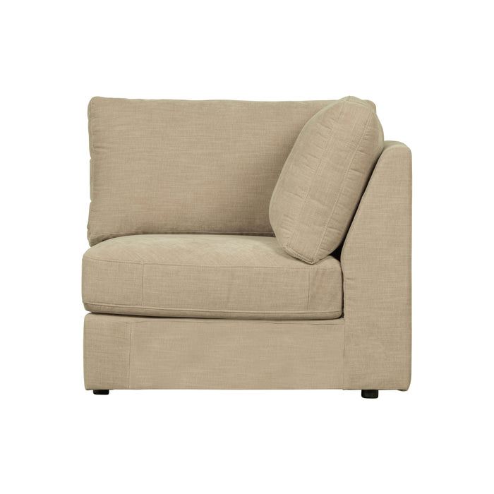vtwonen Family Hoek Bank Element - Polyester - Zand - 85x96x96