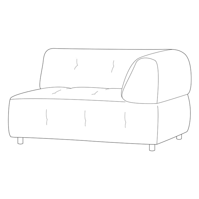 WOOOD Louis 1,5-Zits Element Met Arm - Polyester - Leaf - 73x122x90