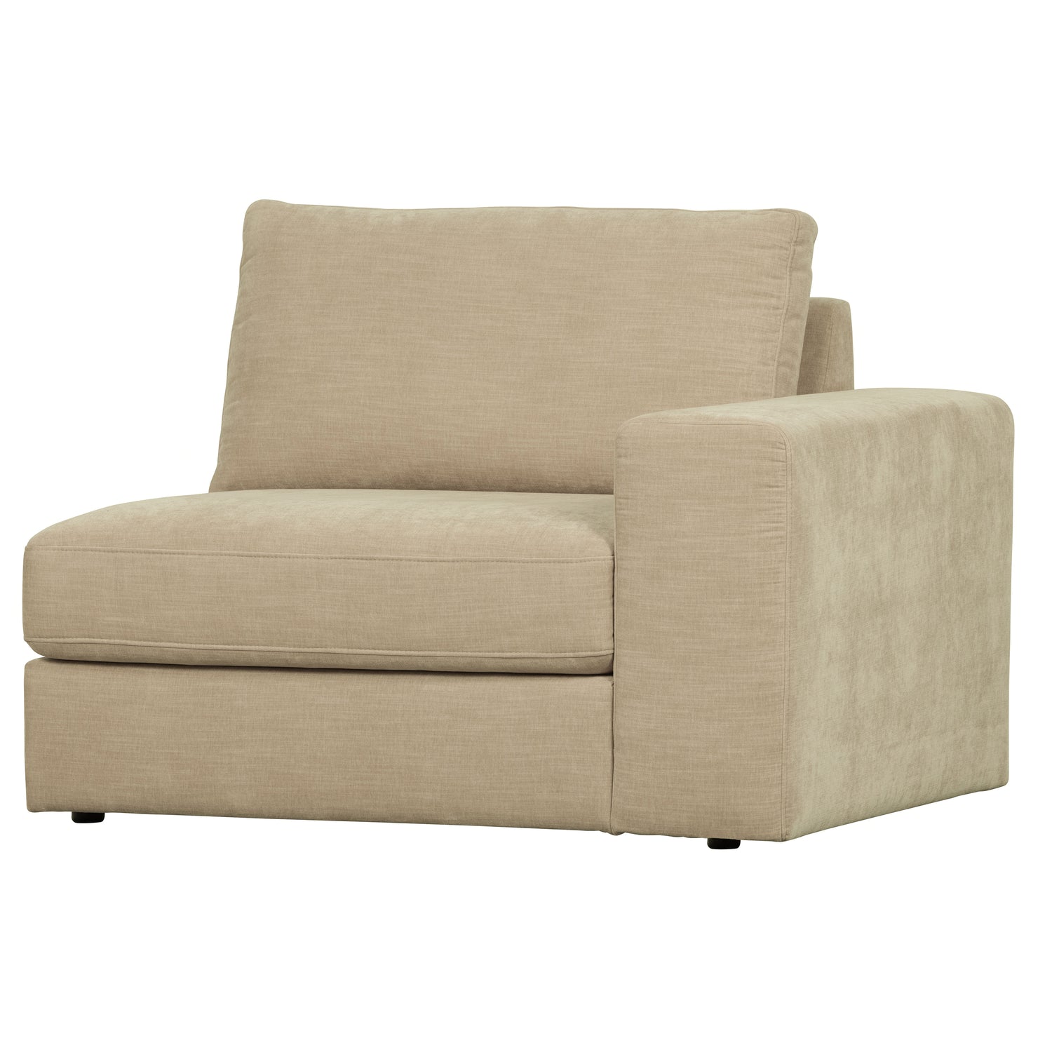 vtwonen Family 1-Zits Bank Element Met Arm Rechts - Polyester - Zand