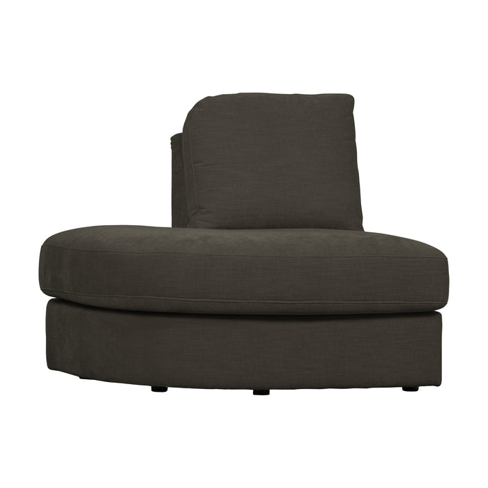 vtwonen Family 1-Zits Bank Element Ronde Hoek Links - Polyester -Zwart