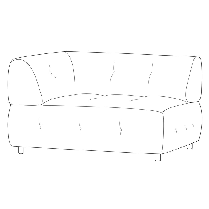 WOOOD Louis 1,5-Zits Element Met Arm - Polyester - Powder - 73x122x90