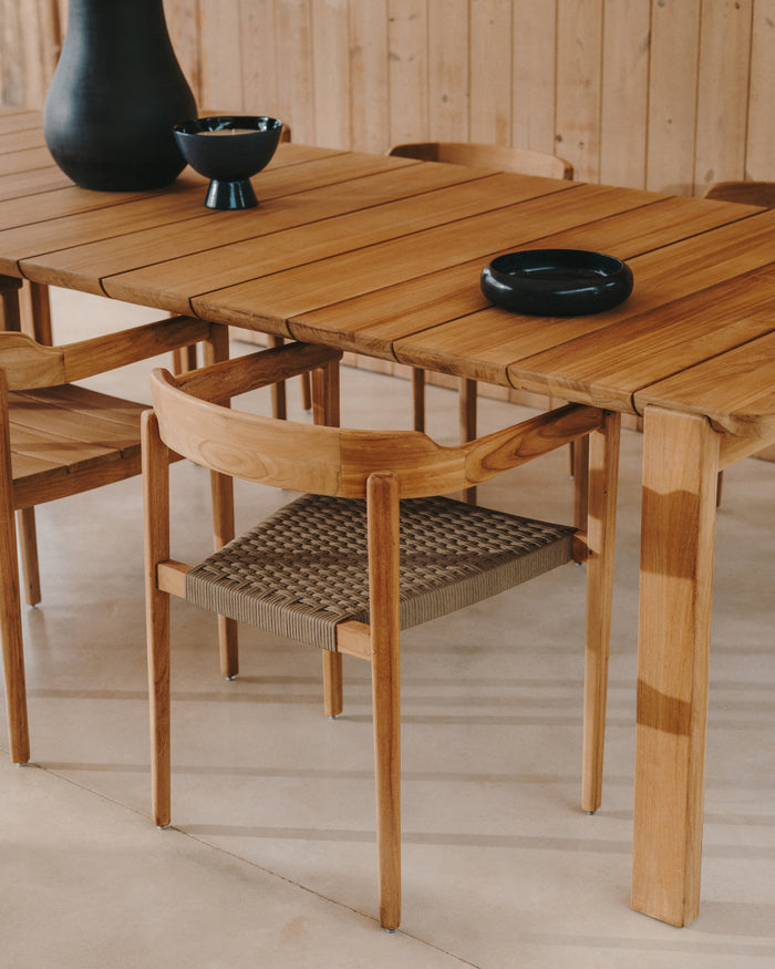 Kave Home - Tafel Icaro van FSC 100% massief teakhout 220 x 102 cm