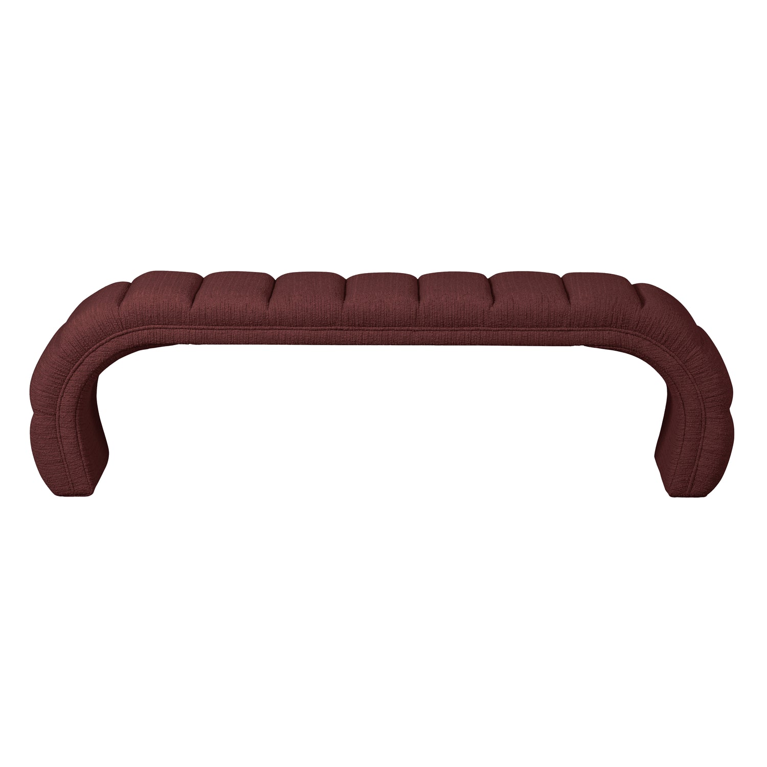WOOOD Traffic Bankje - Polyester - Burgundy - 47x160x47