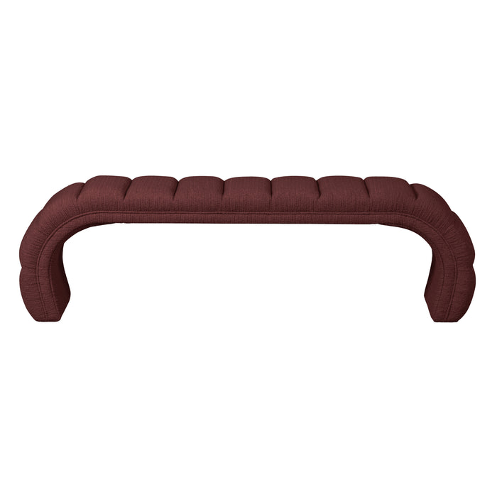 WOOOD Traffic Bankje - Polyester - Burgundy - 47x160x47