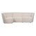 WOOOD Coco 3-Zits Ronding Links - Bouclé - Creme - 70x230x138