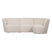WOOOD Coco 3-Zits Ronding Rechts - Bouclé - Creme - 70x230x138