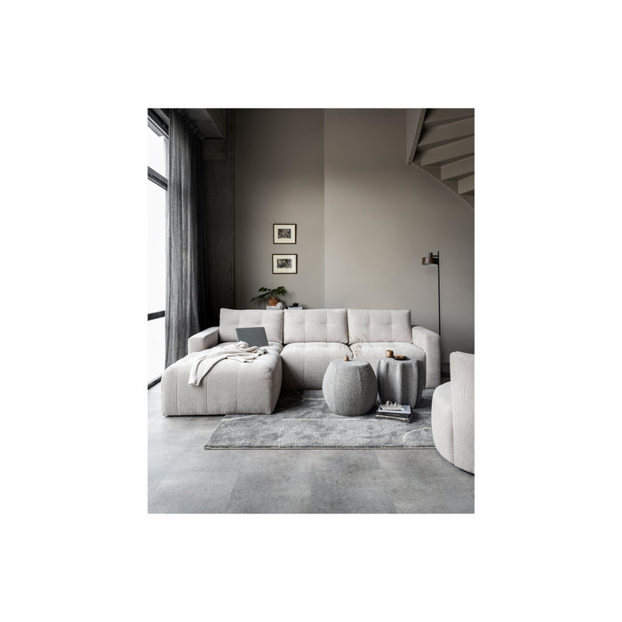 vtwonen Bar Chaise Longue Links - Stof - Zand - 87x280x170