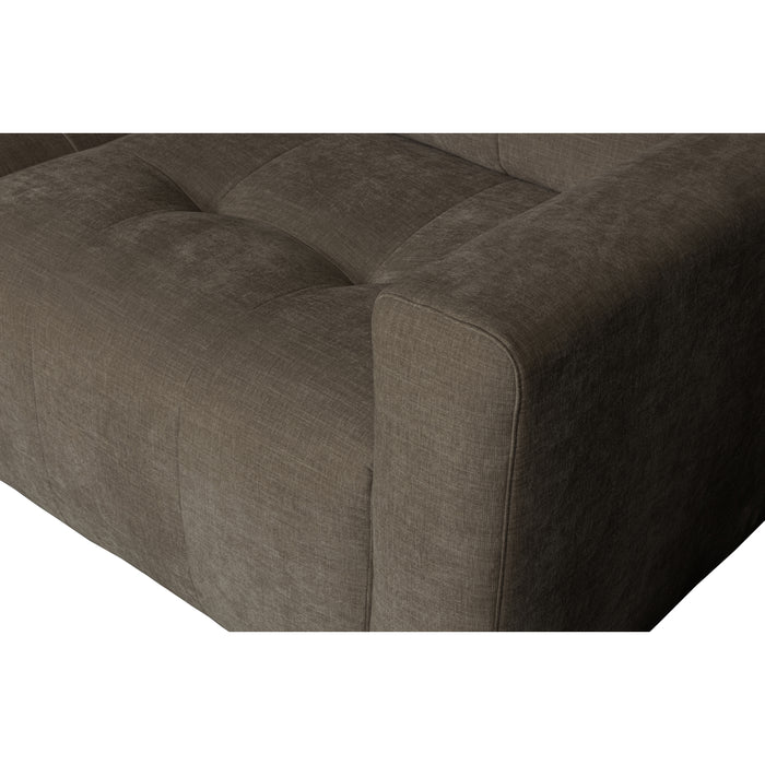 vtwonen Bar Chaise Longue Links - Stof - Antraciet - 87x280x170