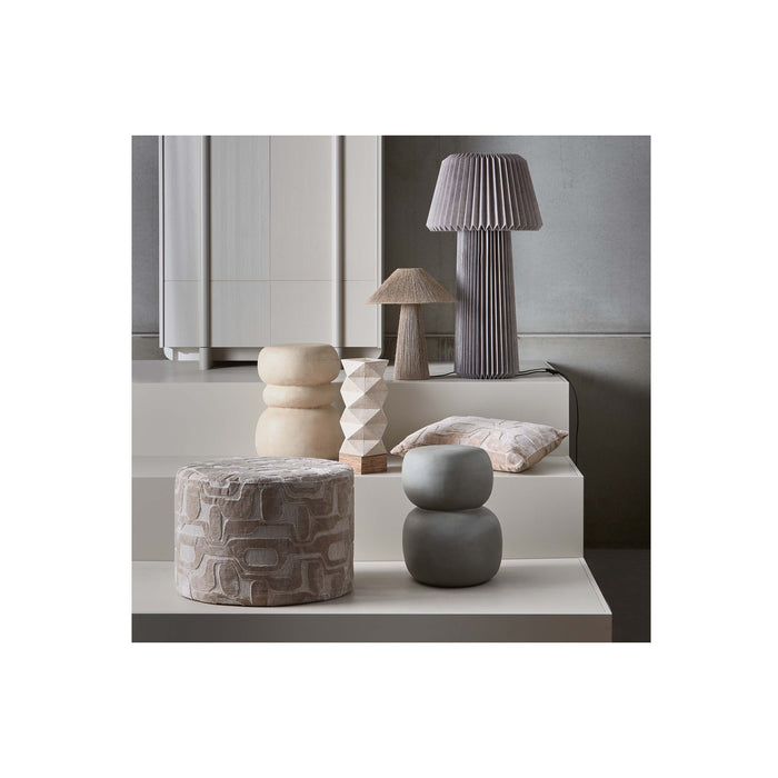 WOOOD Sami Staande|Tafellamp - Papier - Warm Grijs - 95x47x47