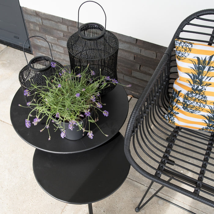 Lesli Living Bijzettafel Rafael metaal zwart 60 cm