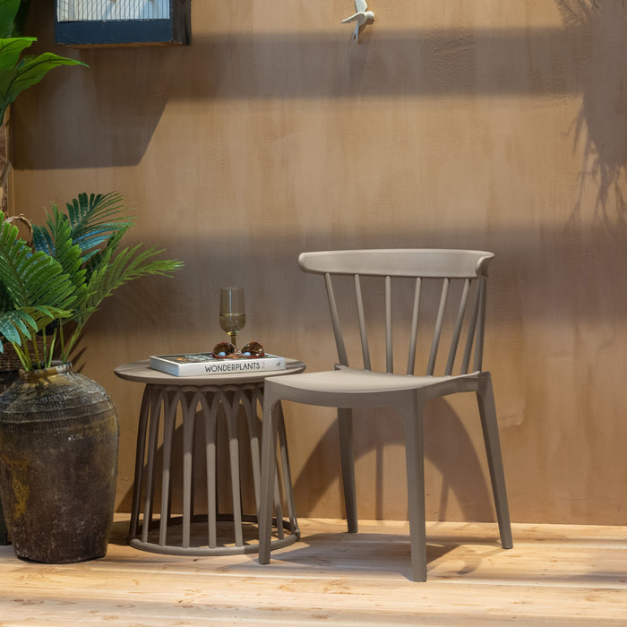 Woood Boy Bijzettafel Ø 50 cm - Taupe