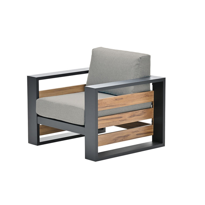 Garden Impressions Nika loungestoel - zand - teak look