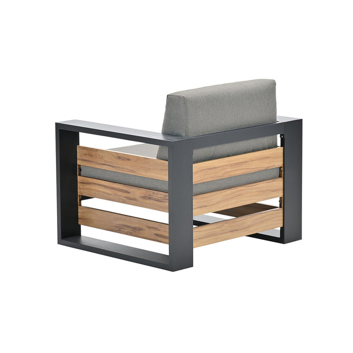 Garden Impressions Nika loungestoel - zand - teak look