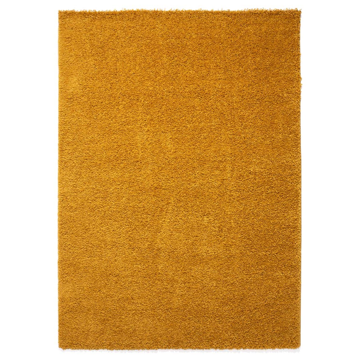 Tapeso Hoogpolig vloerkleed shaggy Trend effen - okergeel - 240x340 cm