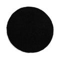 Tapeso Rond hoogpolig vloerkleed shaggy Trend effen - zwart - 120 cm
