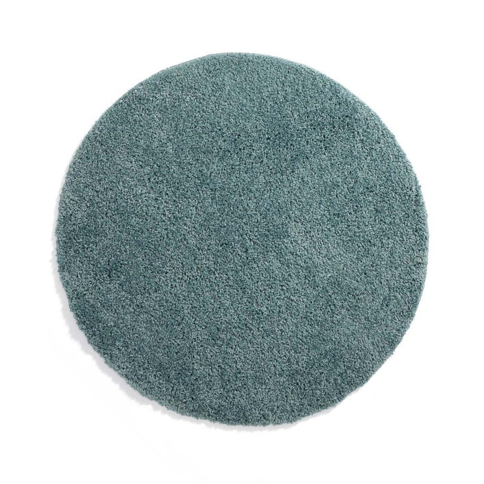 Tapeso Rond hoogpolig vloerkleed shaggy Trend effen - lichtblauw - 120