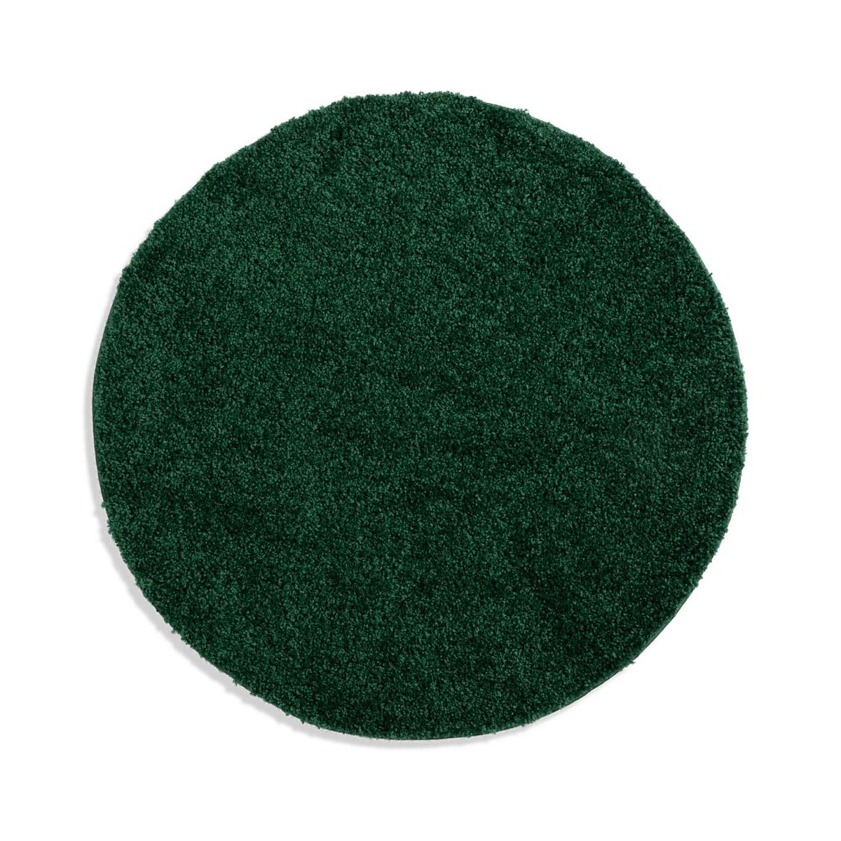 Tapeso Rond hoogpolig vloerkleed shaggy Trend effen - jade - 160 cm