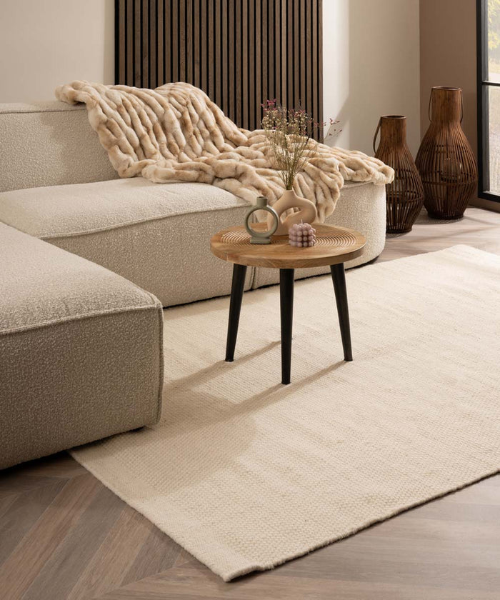 Nordic Weavers Wollen vloerkleed - Ulstein wit - 160x230 cm