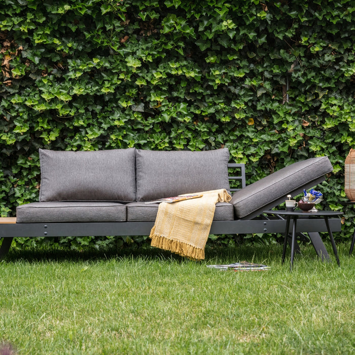 Arezzo 2-in-1 loungebank|ligbed | aluminium + polywood | 228cm