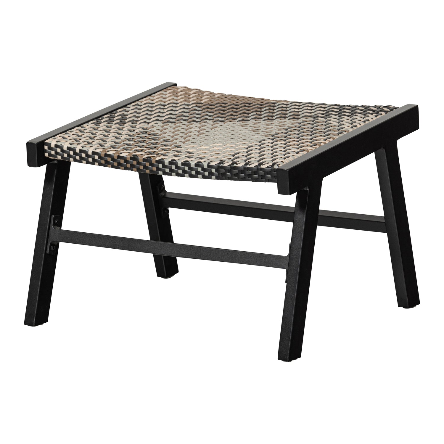 Woood Pom Hocker - Aluminium