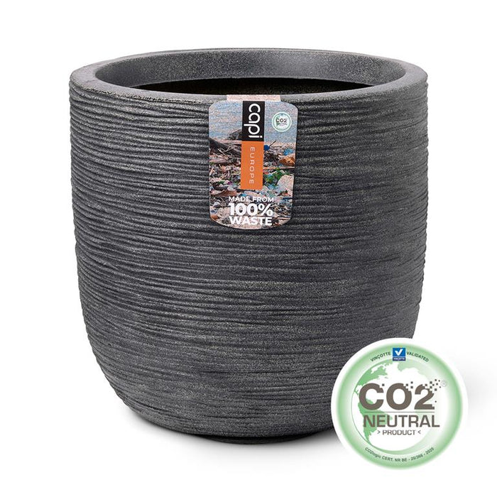 Capi 100% Waste Bloempot Ø 35 cm - Terrazzo grijs