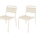Metalen tuinstoel Max XXL ivoor - doos per 2 stuks