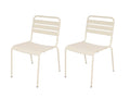 Metalen tuinstoel Max XXL ivoor - doos per 2 stuks