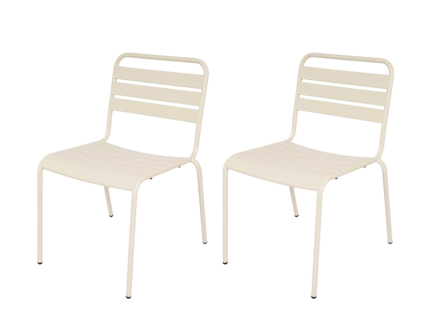 Metalen tuinstoel Max XXL ivoor - doos per 2 stuks