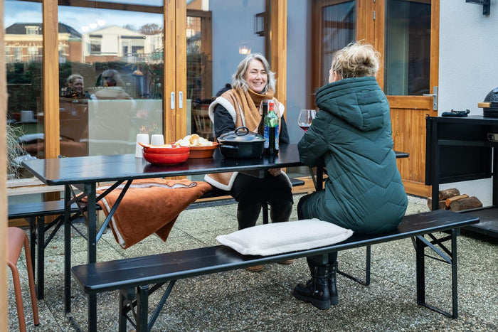 inklapbare bierset Berlijn 200 cm zwart