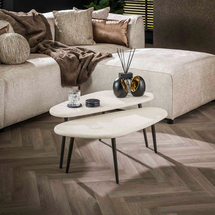 Fraaai Josie salontafel set van 2 - marmer composiet