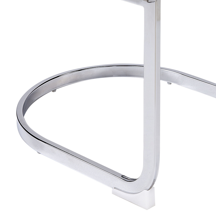 Beliani - ALTOONA - Eetkamerstoel - Gebroken wit - Fluweel