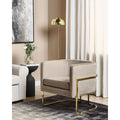 Beliani - SIRKKA - Fauteuil - Taupe - Fluweel
