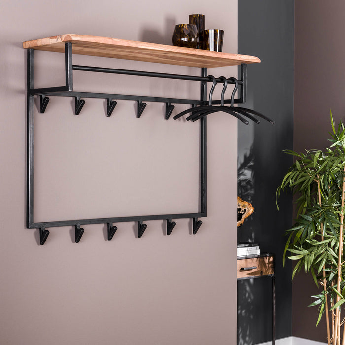 Hoyz - Kapstok Edge Hoog - 12 Haken - Hoedenplank