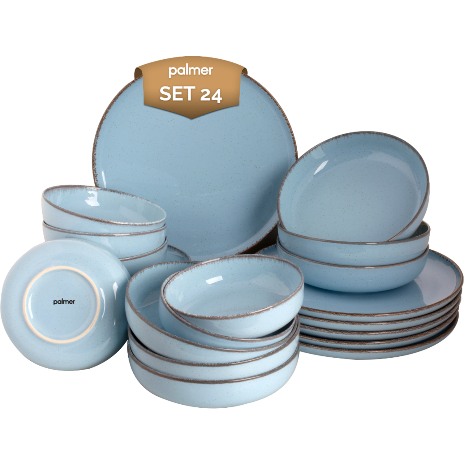 Palmer Serviesset Antigo Porselein 6-persoons 24-delig Blauw