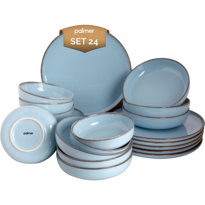 Palmer Serviesset Antigo Porselein 6-persoons 24-delig Blauw