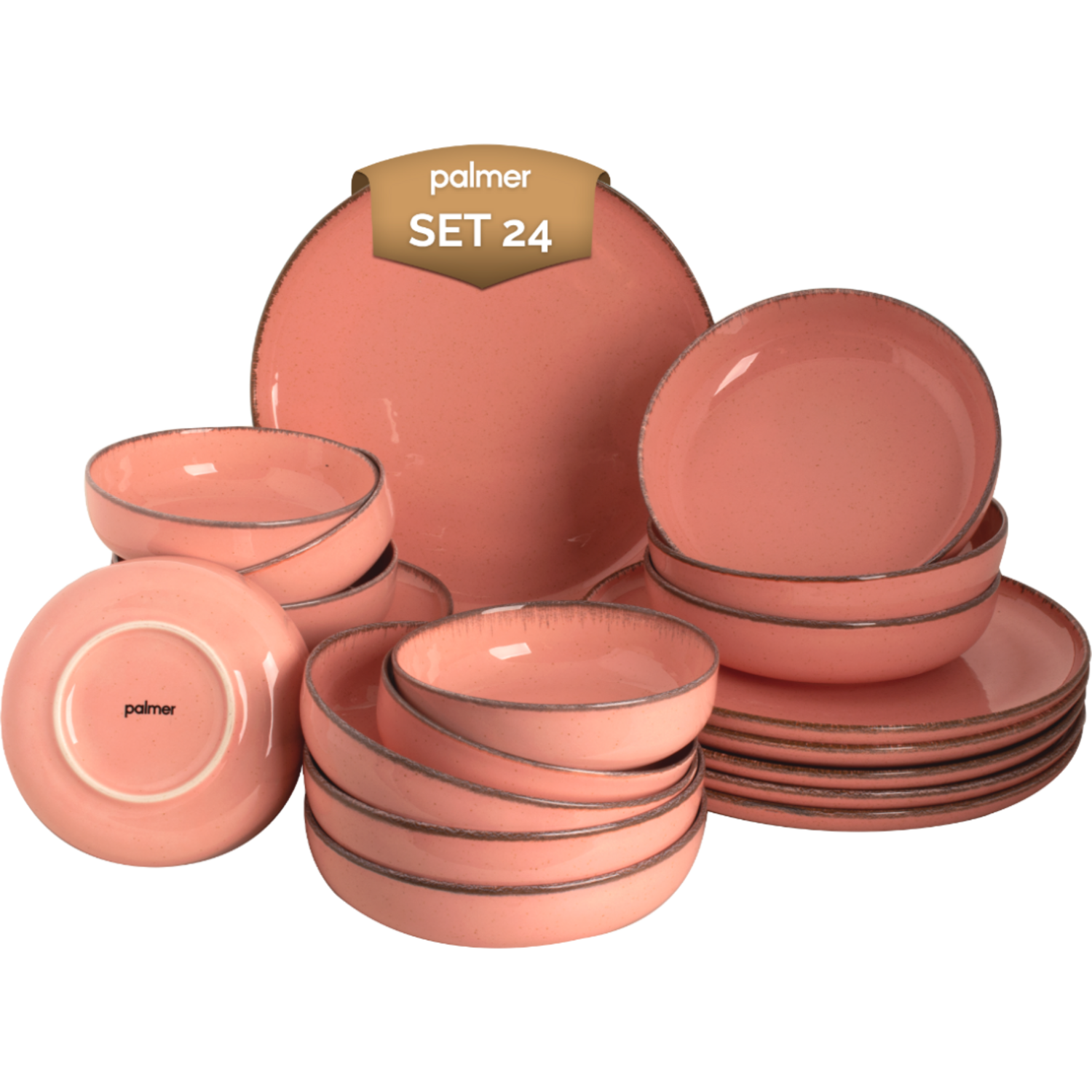 Palmer Serviesset Antigo Porselein 6-persoons 24-delig Roze