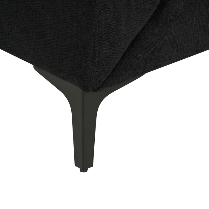 Beliani - FENES - Driezitsbank - Zwart - Polyester