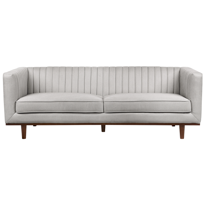 Beliani - SKAULE - Driezitsbank - Lichtgrijs - Polyester